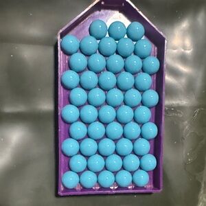 48pcs - 14mm turquoise cabochons (acrylic)